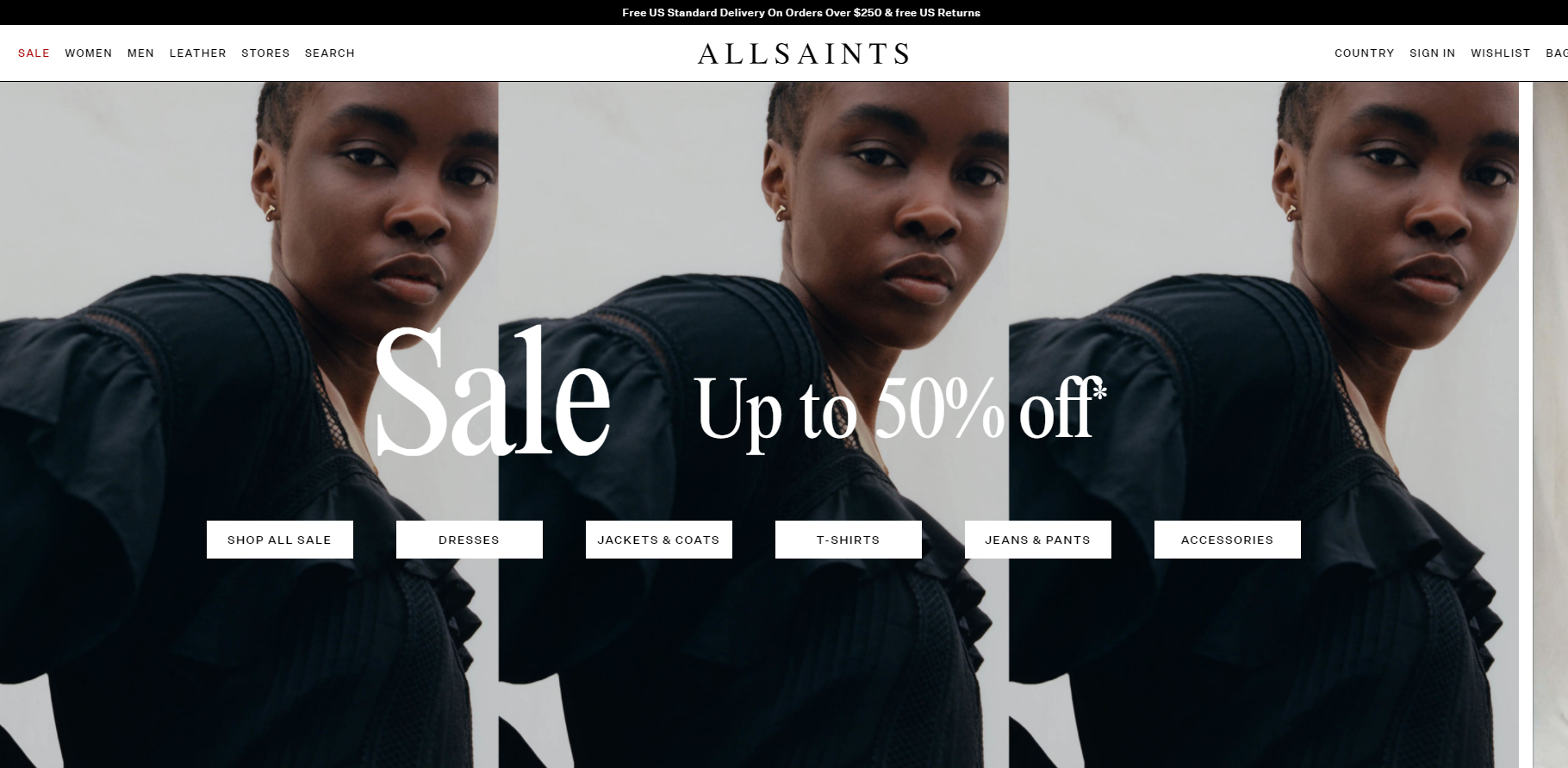 All Saints折扣代碼2024-allsaints美國官網全場低至5折促銷滿額免郵
